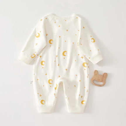 Print Baby Romper Infant Long Sleeved Bodysuit Clothes Soft Pure Cotton Newborn Jumpsuit Boys Girls Kids Onesie Pajamas Outfits
