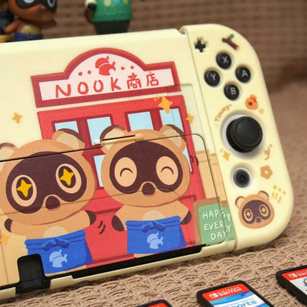 Animal Forest Switch 2 Protective Shell Cute Raccoon Cartoon Custom Oled Ns Lite Protective Shell Anime Peripheral Toy Gifts