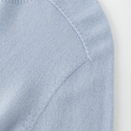 FSLE 100% Wool Seamless One-piece Knit Shirt Sweater For Women Autumn Winter New Design Wool Crew Neck Versatile Casual Sweater