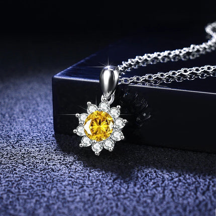 Sterling Silver 925 Moissanite Pendant Necklace For Women Trendy Design D Color VVS Pass Diamond Test Jewelry Gift GRA