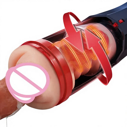 Discreet Ship Automatic Telescopic Male Masturbation Realistic Vaginal Stretching Vibrator Adult Sex Toy for Men Penis vibration