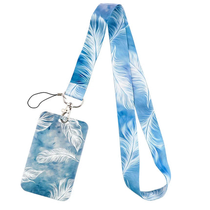 New Sakura Cherry Blossoms Flower lanyard card ID Badge Holder Keychain Pass Gym Mobile Kids Key Holder Key Rings Gift