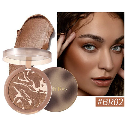 Truth'Key Mousse Bronzer,Matte Cement Brown Nose Shadow Facial Contouring Monochrome Natural Color Rendering 3D Makeup