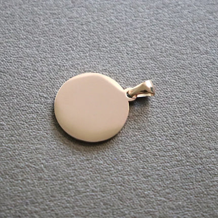 20pcs/lot 304 Stainless Steel Mirror Polished 20mm 25mm Disc Round Tag Pendant for Bracelet Necklace DIY Jewelry Charm
