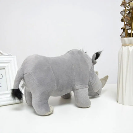 Wild Animals Rhinoceros Plush Toy Stuffed Animals Realistic African Rhinos Doll Lifelike Soft Pillow Stuffed Rhinoceros Doll