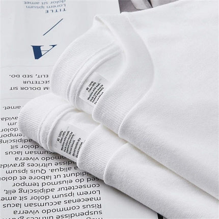 2PCS 100% Cotton Solid T-Shirts Men's and Women's Short Sleeve White Tees Casual Breathable Loose Round Neck T-shirt Couple Tops
