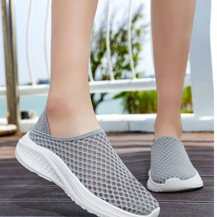 Sports shoes men's mesh breathable casual men's shoes unisex soft and comfortable couple shoes plus size flat shoes women 36-48