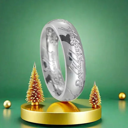 Language Carving Not Fade Rings for Unisex Fashion Minimalist Accessories Titanium Steel Jewelry