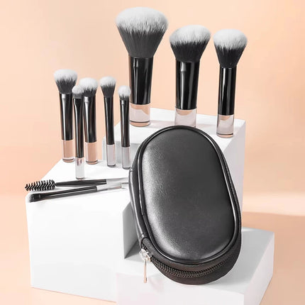 10Pcs Mini Makeup Brush Set Powder Eyeshadow Foundation Blush Blender Concealer Beauty Makeup Tools Brush Professional Supplies