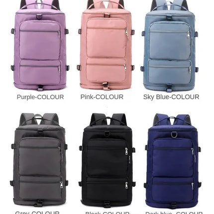 Women Large Travel Backpacks Waterproof Stylish Casual Daypack Bags with Luggage Strap Backpack Ladies Sports Yoga Luggage Bags