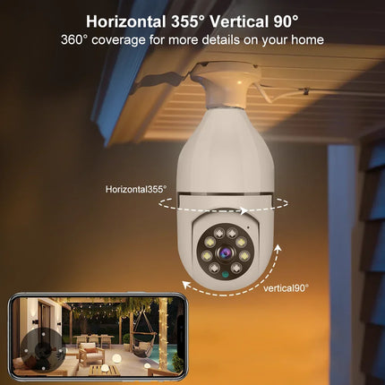 Tuya 2.4G/5G Dual-Band Bulb Camera 3MP/4MP/5MP WiFi Two Way Voice AI Human Detection Night Vision E27 Camera Surveilance Cam