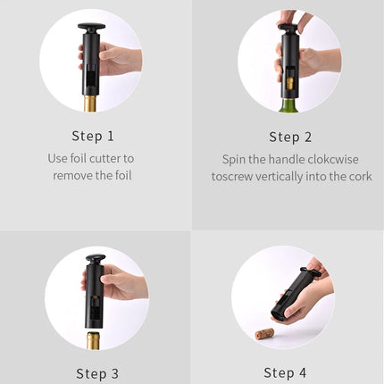 Wine Opener Professional Waiters Corkscrew Wine Bottle Opener with Foil Cutter, Wine Pourer, Wine Stopper & Base For Wine Lover