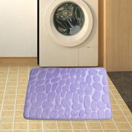 Tapis de bain antidérapant effet pavé Absorption d'eau Lavable Tapis de sol de baignoire Paillasson de douche Décoration de salle de bain