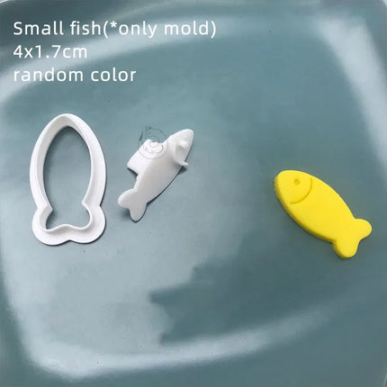 Cartoon Fish Cookie Mould Mini Cute Kids Cake Decorating Mould Fondant Cookie Embossing Mold Animal Cookie Cutter Baking Set