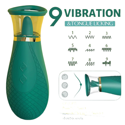 Tongue Licking Clitoris Vibrator Female Nipple Massager Three-Level Suction Vaginal Orgasm Masturbator for Women Adult Sex Toys