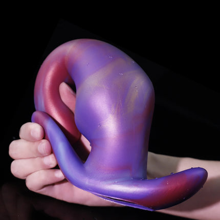 Purple Wearable Silicone Anal Plug G-Spot Stimulator Anti Drop Soft Anal Plugs Prostate Massage Liquid Silicone Huge Butt Plug