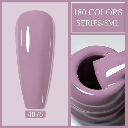 Parkson 8ml HEMA TPO FREE Color Gel Nail Polish Nude Pink Red Green Collection Nail Gel Polish Glitter Soak Off UV LED Gel