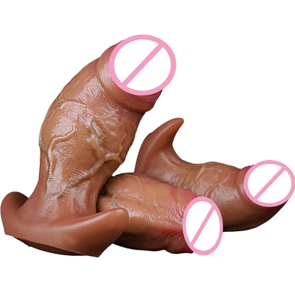 Realistic Silicone Dildo Anal Butt Plug with Anchor Base Prostate Female Big Dick Huge Penis G-spot Masturbation Adult Sex Toys
