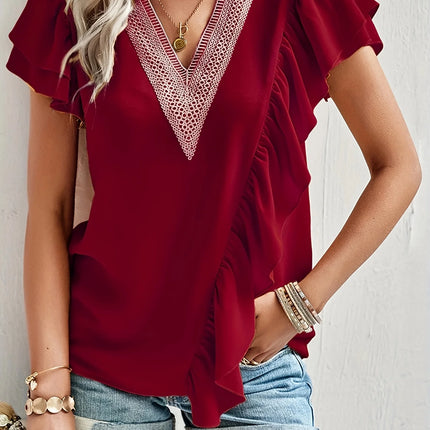 White Women's plus size shirt summer chic elegant shirt casual women's fashionable shirt White