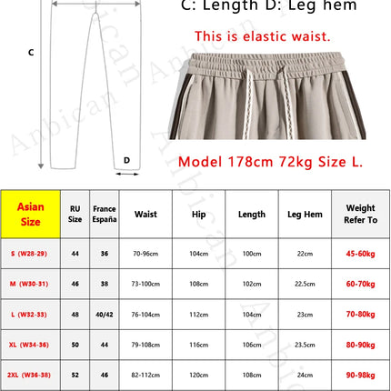2025 Autumn New Straight Sweatpants Men Korean Fashion 330gsm Stretch Knit Sports Pants Loose Fit Wide Leg Casual Trousers