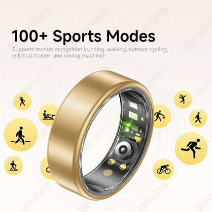 New Smart Ring Heart Rate Blood Pressure Sleep Monitoring Motion Tracking IP68 Waterproof Men Women Smartring 7 Colors Available