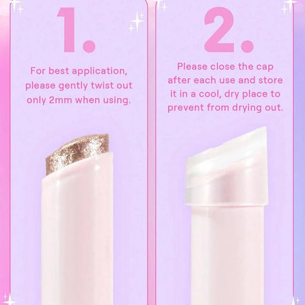 Water-like Jelly Eyeshadow Stick Pearlescent Glitter High-gloss Eyeshadow Crystal Shiny Multi-color Eye Shadow Highlighter Stick