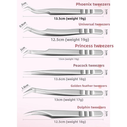 High Precision Eyelash Tweezers Beauty Eyelash Professional Grafting Eyelash High-Precision Flowering Tweezers