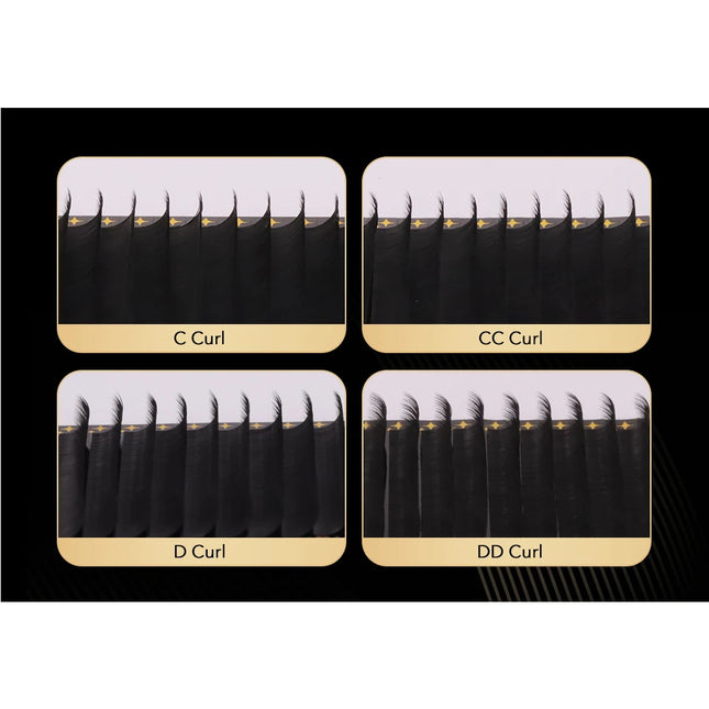 Lashprofessor Individual Eyelash Extension 5-20mm Premium Soft Silk Lashes Matte Black Russian Volume Cashmere Eyelash Extension