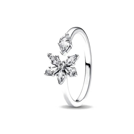 Hot Selling New 925 Silver,Heart-shaped,Snake Shaped,Snowflake Ring suitable for European Women' Holiday Gifts,Exquisite Jewelry