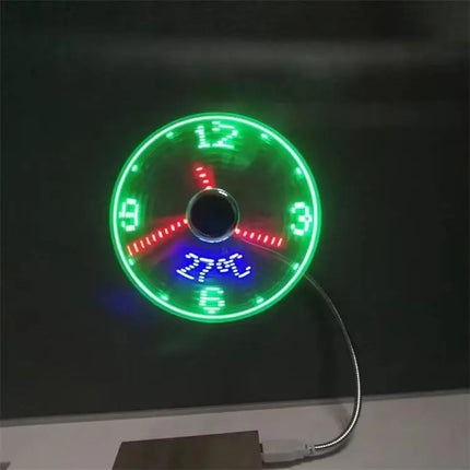 Multi-function USB Real Clock Fan USB Time Temperature Fan USB Real Time Clock Fan Desktop Quiet Fan For Office Study Dorm Daily