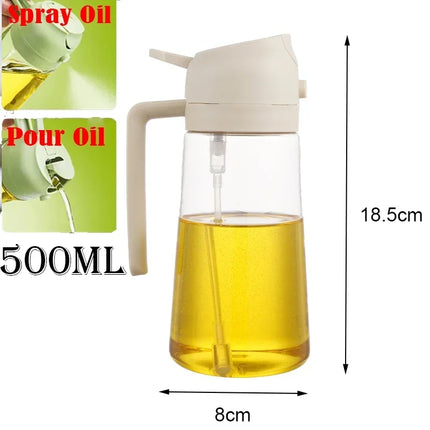 2 in 1 Pour Spray Sprayer Household Kitchen Oils Spray Cooking Olive Oil Dispenser Oil Baking Vinegar Soy Sauce Spray Container