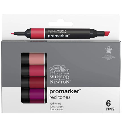 WINSOR&NEWTON Professional Promarker Pen 6/12 Colors Double-side(round toe and oblique) Drawing Design Marker Pen