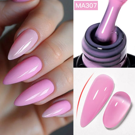 7ml Nude Rubber Base Gel Nail Polish 2 In 1 Semi Permanent Colorful Nail Art UV LED Gel For Nails Manicure Soak Off Varnishes