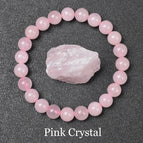 32 Pink Crystal / 19cm-7.5inch / 8mm beads