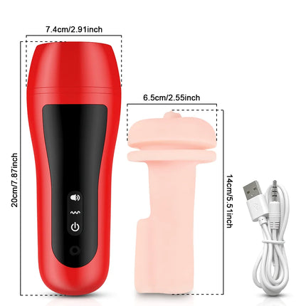 Automatic Male Mastubator Vibration Blowjob Machine for Men Masturbation Cup Sex Toys Adult Goods for Men Masturbate Supplies