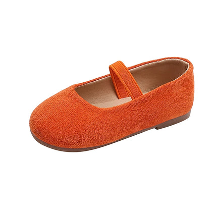 New Girl Dresses Casual Shoes Simple Fashion Children Leather Shoes Solid Color Spring Autumn Kids Princess Ballet Flat Shoes