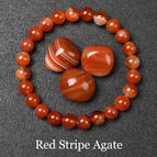 29 Red Stripe Agate / 21cm-8.3inch / 8mm beads