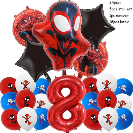 Spidey And His Amazing Friends Happy Birthday Party Decorations SpiderMan Theme Balloons Supplies Tablecloth Tableware Kids Gift