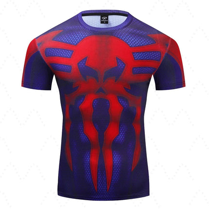 New 2026 Summer Boys Marvel Spider Man Set Series Cool 3d Printed T-Shirt Hip Hop Sports Sweat Absorbing Boys And Girls T-Shirts