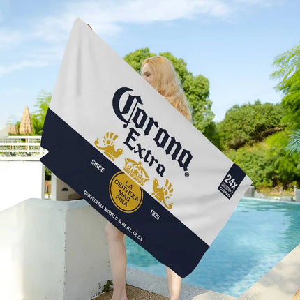 C-Corona E-Extra Beer Bath Towel Microfiber Soft Water Absorbing Breathable For Girl Kids Decorative Cartoon Beach Towel