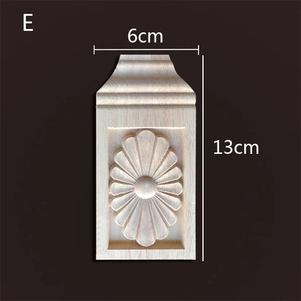 Applique for Furniture In Wood Figurines Moulding Decal Carved Wedding Decoration Maison Accessories Stair Decoration Wood Onlay