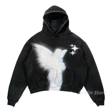 Explosions of New Harajuku Zipper Hooded Sweater Street Men and Women Retro Shirt Sweatshirt Gothic Jacket Hooded Couple Sweater