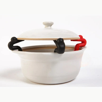 2pc Little Man Lid Lifter Spill Resistant Silicone Kitchen Pot Lid Raiser Prevents Soup Overflow Pot Decoration Kitchen Tools