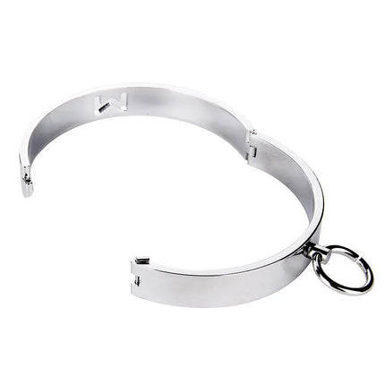 Metal Handcuffs Wrist Ankle Cuffs Locking Neck Collar Posturte Slave Bondage SM Spreader Bar Shackles Adult Sex Toys Men Women