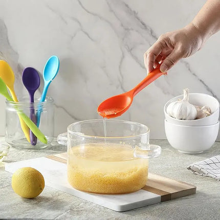 Silicone Spoon Stirring Long Handle Spoon Heat-resistant and Non-stick Food Grade Kitchen Accessories Silicone Cooking Tools