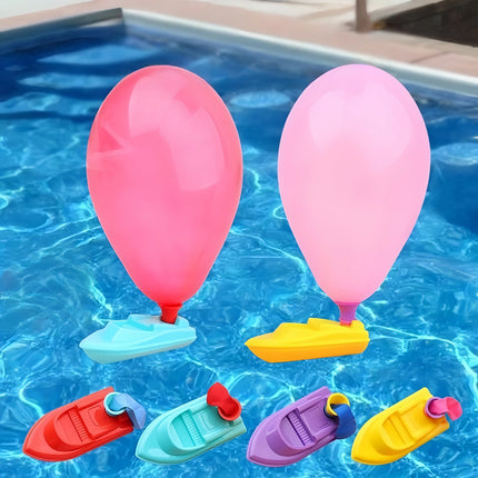 3PCS Colorful Balloon Powered Boat Boat Race Toy Funny Balloon Boat Outdoor Pool Party Beach Toys Gifts Pinata Filler Goodie Bag