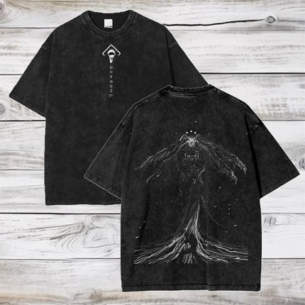 Gojo Satoru Jujutsu Kaisen Women Tshirt Washed Cotton T-shirt T Shirt Men Clothing Summer Short Sleeve Tees Streetwear