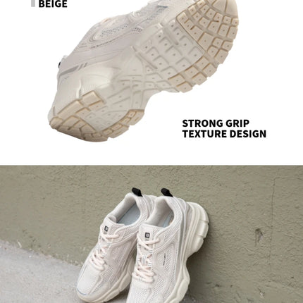 Baasploa Women Sports Shoes Outdoor Lightweight Breathable Jogging Sneakers Female Casual Mesh Anti-slip Lace Up Running Shoes