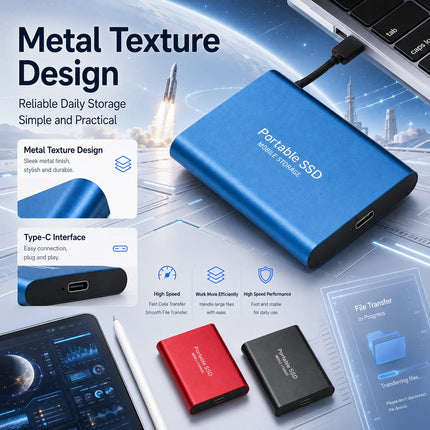 Tough Solid State Hard Disk Comes With Great Anti Shock Performance Mini Portable SSD With Mass Data And Large Capacity