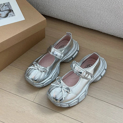 Retro Woman Shoes Casual Female Sneakers Clogs Platform Flats Modis All-Match Creepers Summer Cross Dress 2025 New Mary Janes Ru